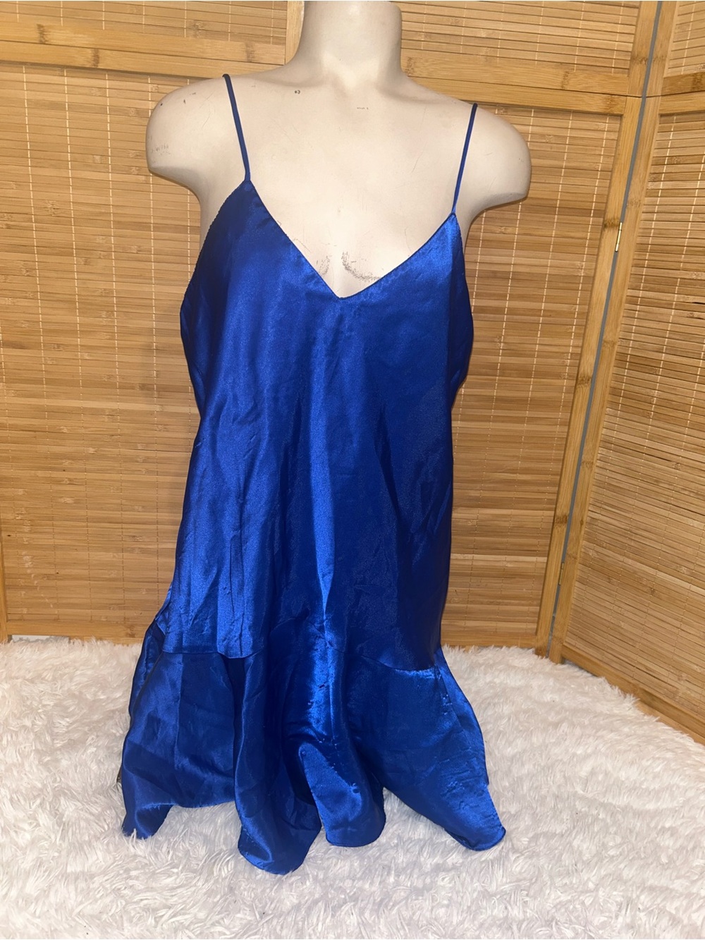 Victoria’s Secret GOLD label vintage 90s blue satin slip dress woman’s large